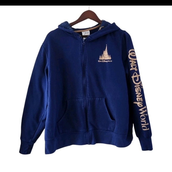 Walt Disney World 50th Anniversary Zip Up Hoodie Mickey Mouse & Friends 1X - Picture 2 of 10